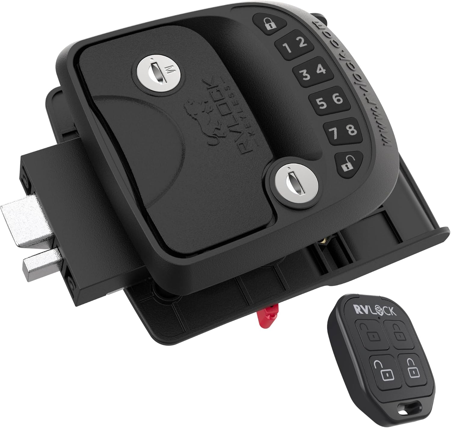 RVLOCK Compact RV Lock Keyless Entry with Remote, Secure Camper Latch Replacemen...