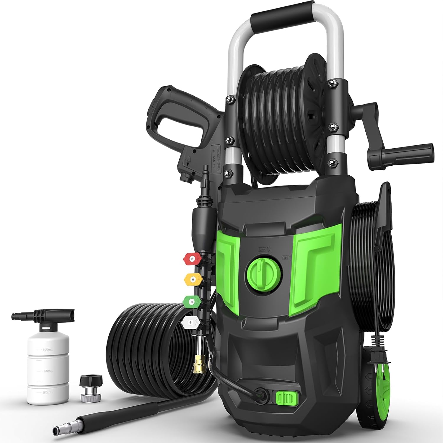 Electric Pressure Washer, 5000PSI Max 3.6 GPM 20FT Hose, 35FT Power Cord 4 Diffe...
