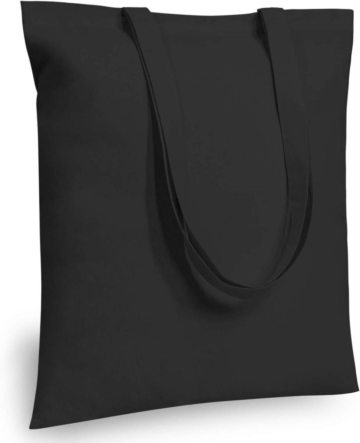 Economical TOPDesign 24-Pack Tote Bags, Special Medium Black Cotton Bags for Reu...