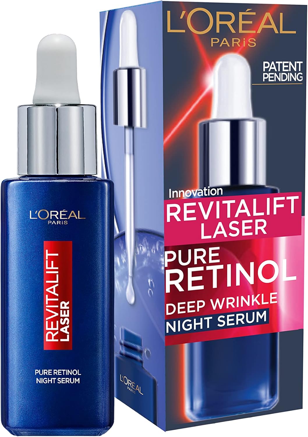 L'Oreal Paris Pure Retinol Serum, Revitalift Laser...