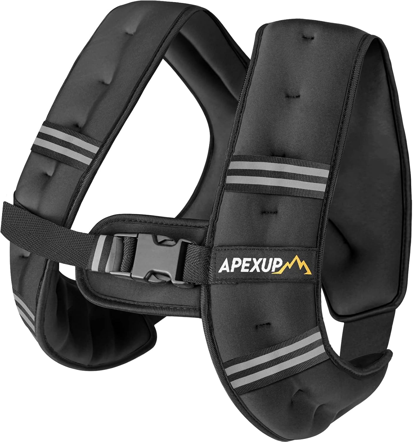 APEXUP Weighted Vest with 5lbs/10lbs/15lbs/20lbs/25lbs/30lbs Weights and Reflect...