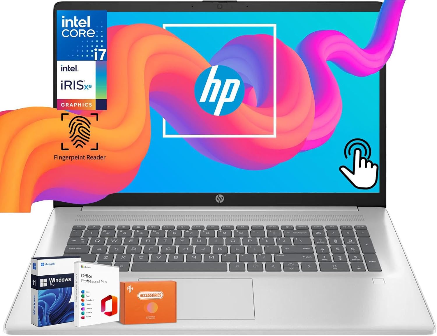 HP Business Touchscreen Laptop 17 inch, Intel 10-Core i7-1355U(up to 5.0 GHz), 6...