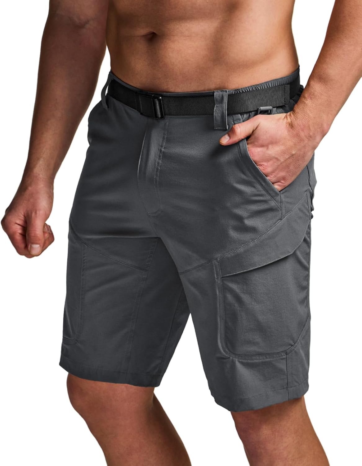 Premium CQR Men's Quick Dry Hiking Cargo Shorts, Unique Lightweight Water Resist...