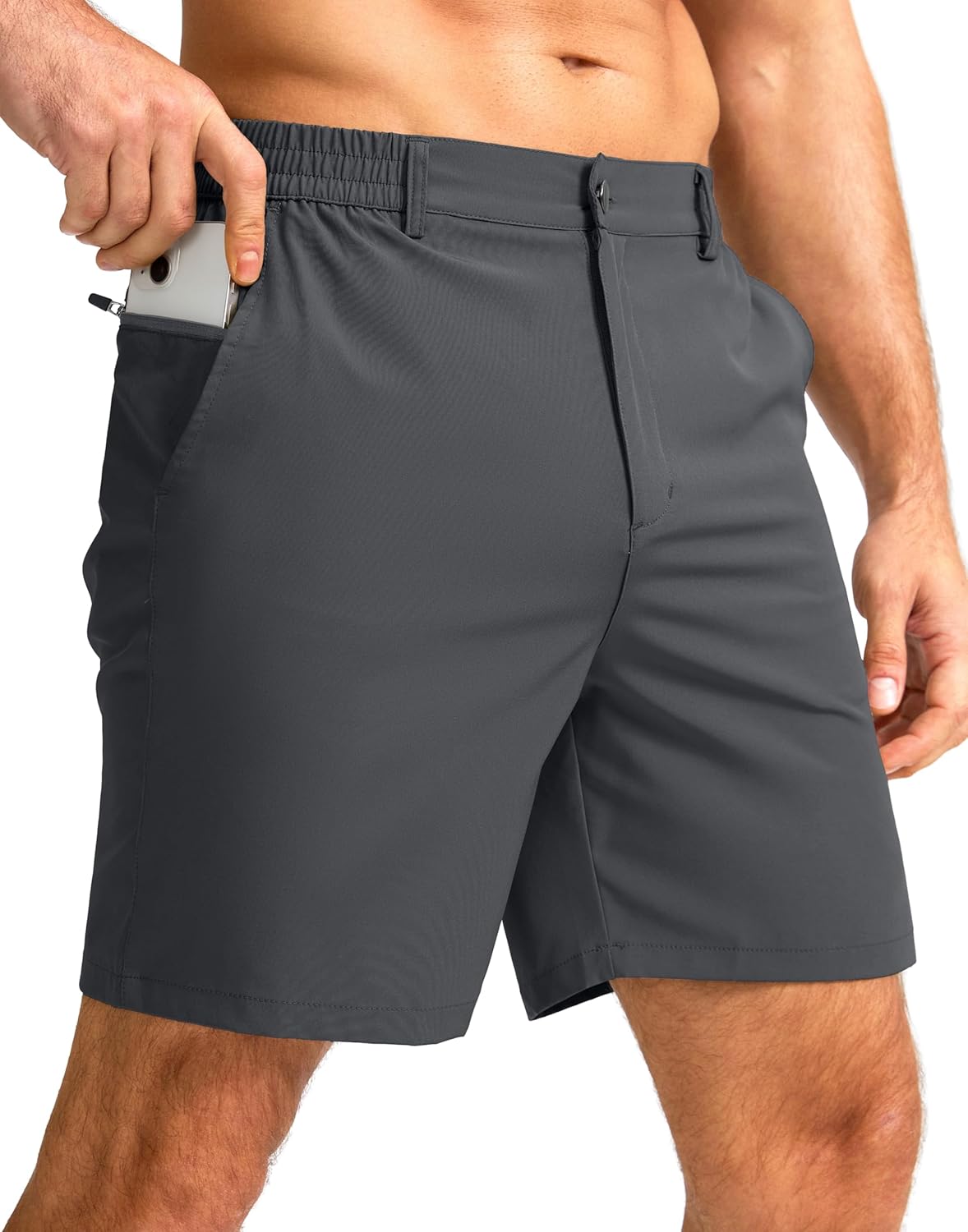 High-Quality Men's Casual Shorts, Premium Lightweight Golf Shorts for Men with S...