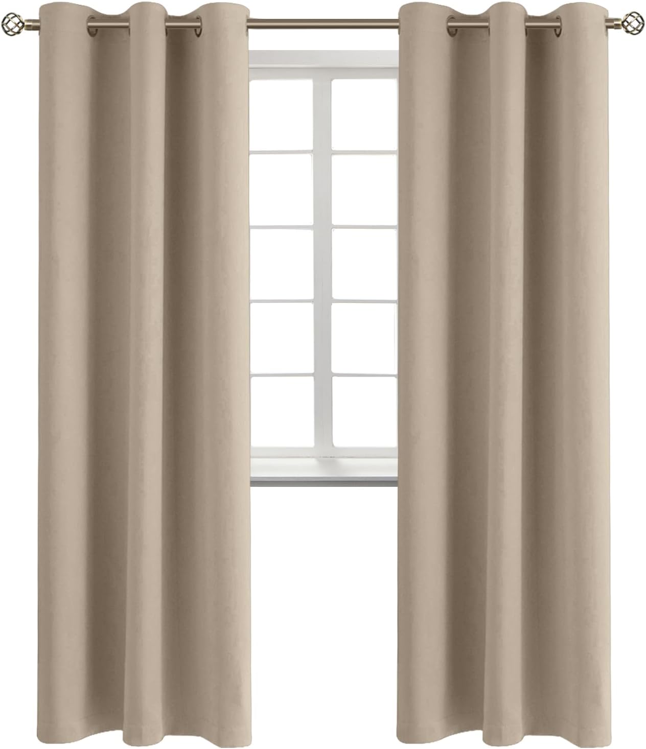 Premium BGment Blackout Curtains, Elegant Thermal Insulated Curtains for Room Da...