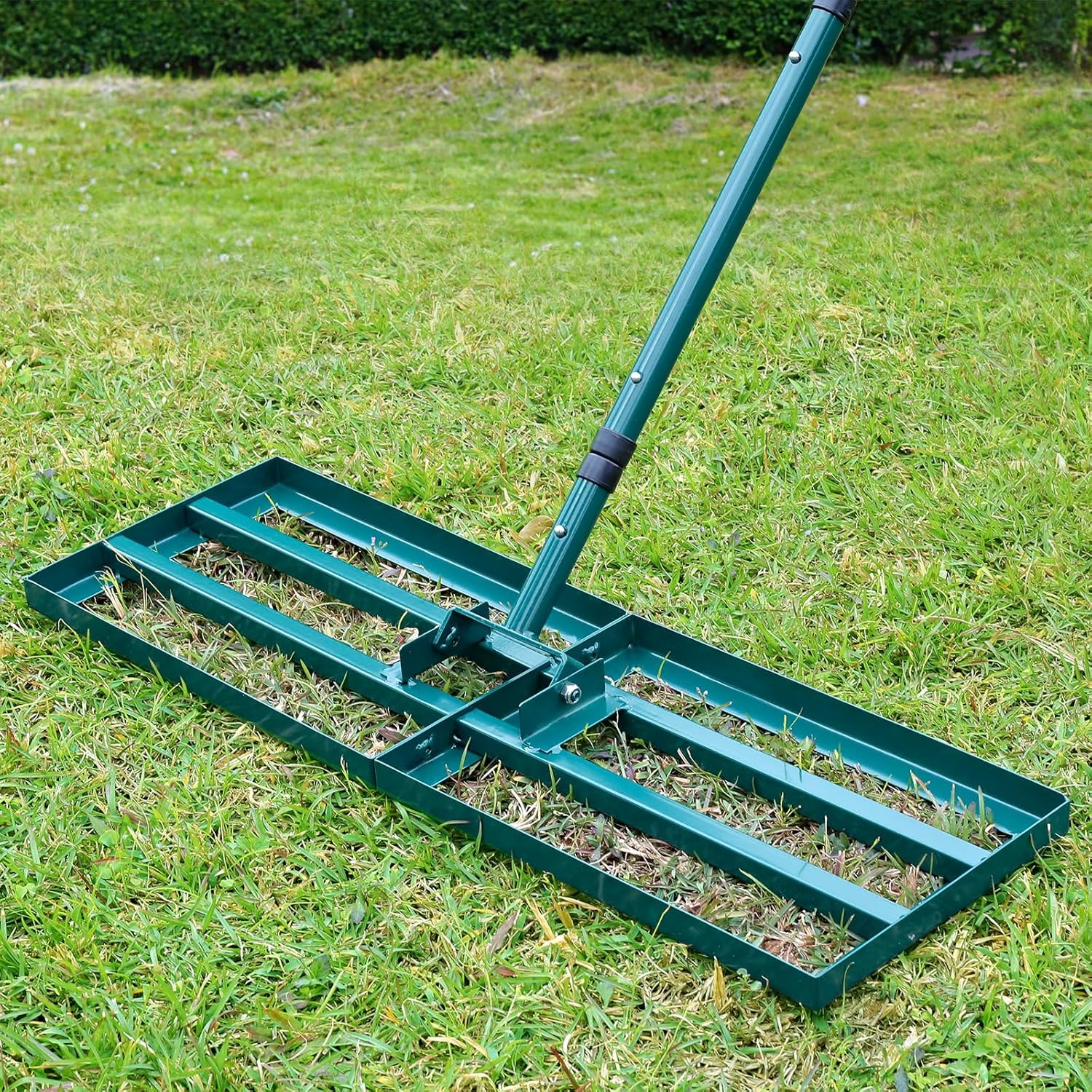 Signstek Lawn Leveling Rake, Stainless Steel Lawn Leveler with 30” x 10” Ground...
