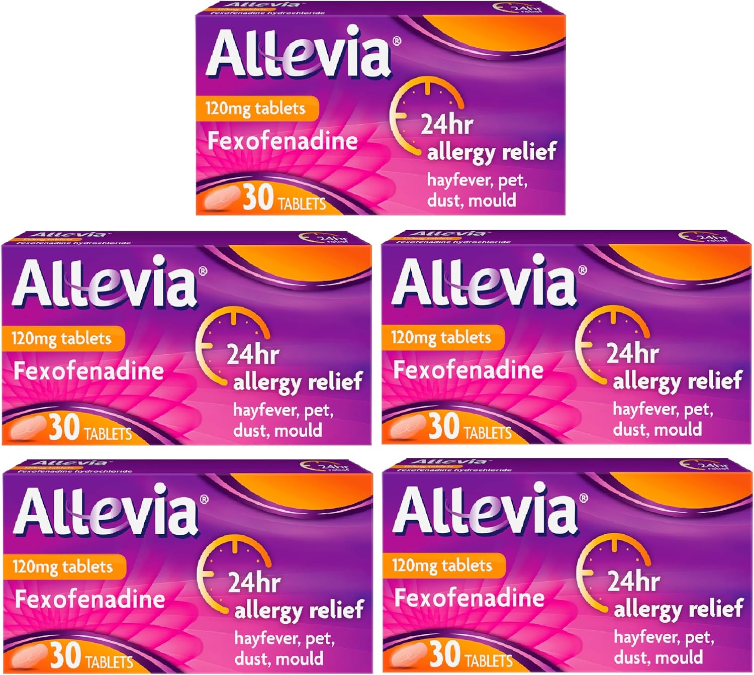 Allevia Allergy Tablets | 120mg Fexofenadine | 24hr Relief Acts within 1 Hour |...