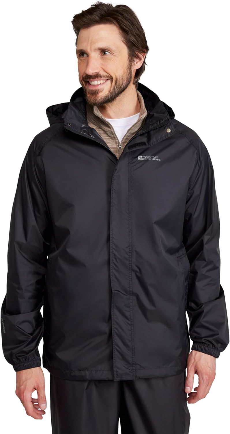 Mountain Warehouse Pakka Mens Waterproof Packable Jacket - IsoDry, Lightweight &...