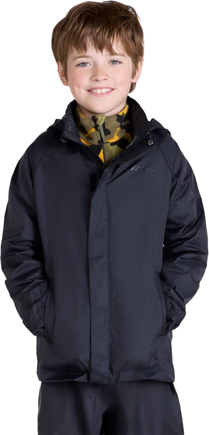 Mountain Warehouse Pakka Kids Waterproof Jacket, Special Wind Resistant Jacket f...