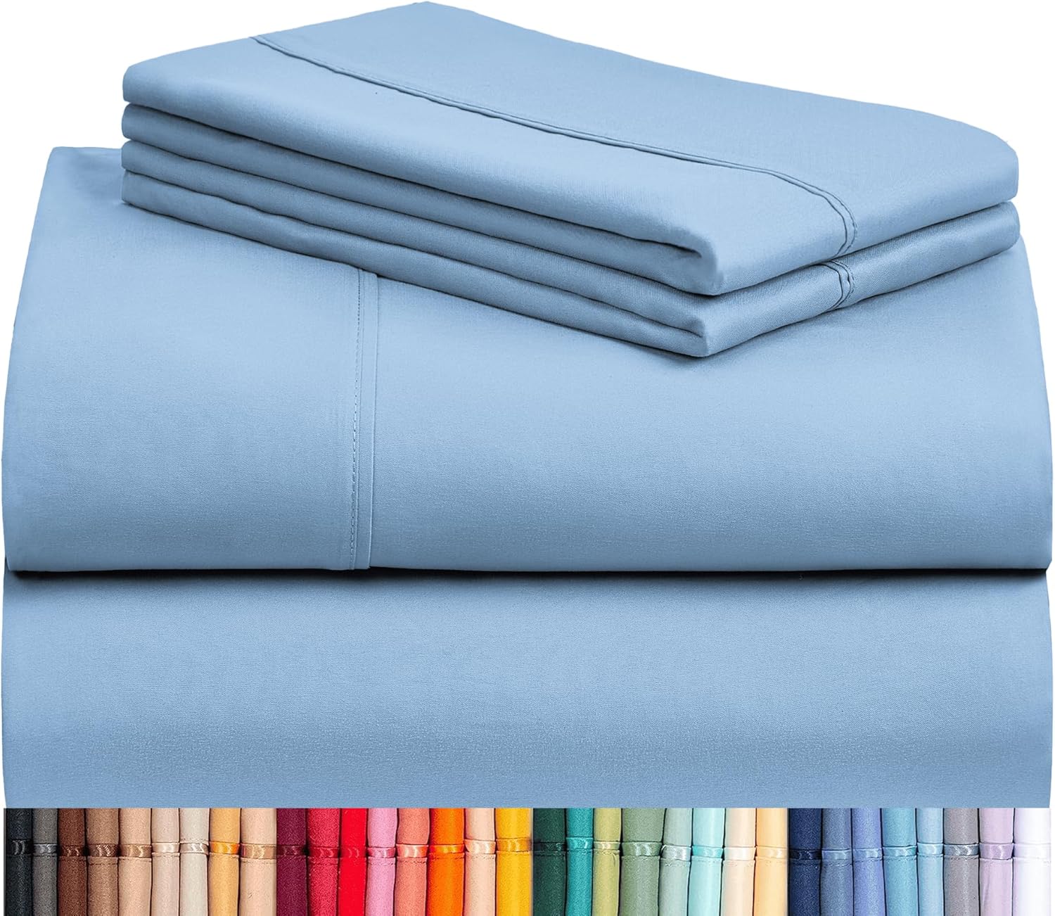 Premium LuxClub 4 PC Full Sheet Set, Luxurious Bed Sheets With Breathable Comfor...