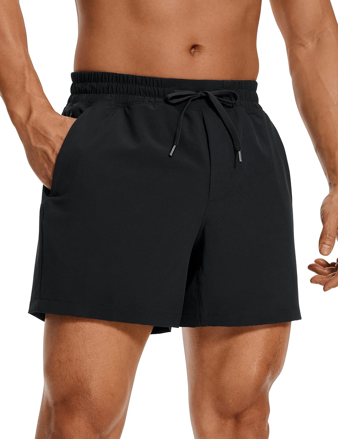 CRZ YOGA Men's Linerless Workout Shorts - 5'' Lightweight Quick Dry for Running...