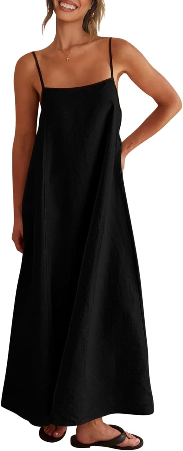 Affordable Shy Velvet Women's Dress, Stylish Summer Linen Maxi Dress for 2025, E...