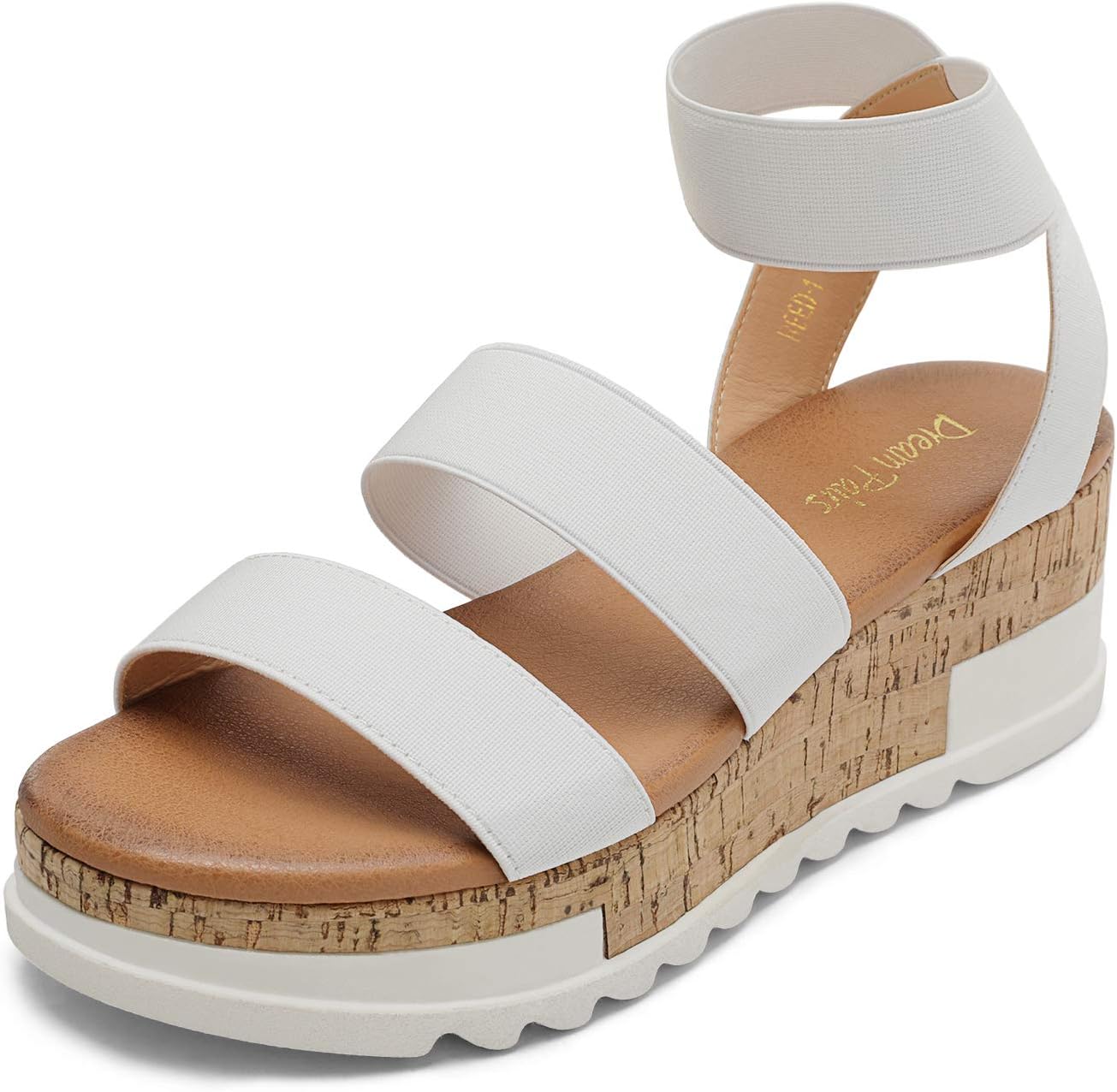 DREAM PAIRS Women's Open Toe Ankle Strap Casual Flatform Platform Wedges Sandals...