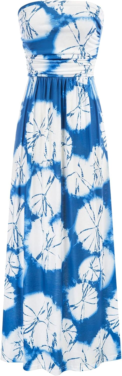 GRACE KARIN Women's Dress, Unique Strapless Casual Dress, Special Loose Ruched L...