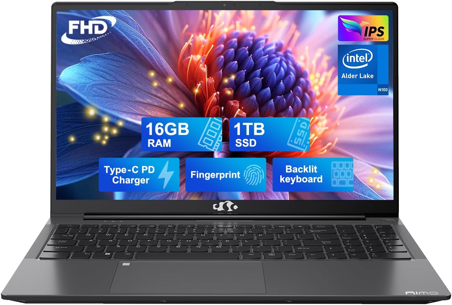 NIMO 15.6 IPS FHD-Laptop, Innovative Computer with 16GB RAM 1TB SSD, High-Perfor...