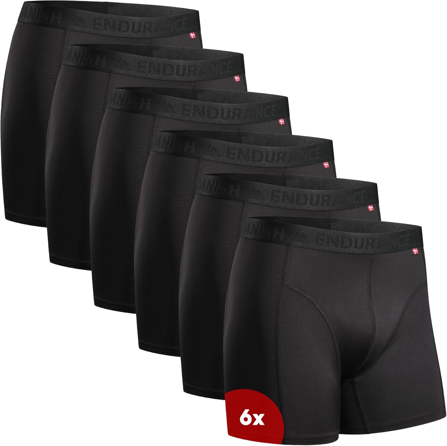 DANISH ENDURANCE Mens Boxers, Anti Chafing Underwear, Long Leg or Regular, Sport...