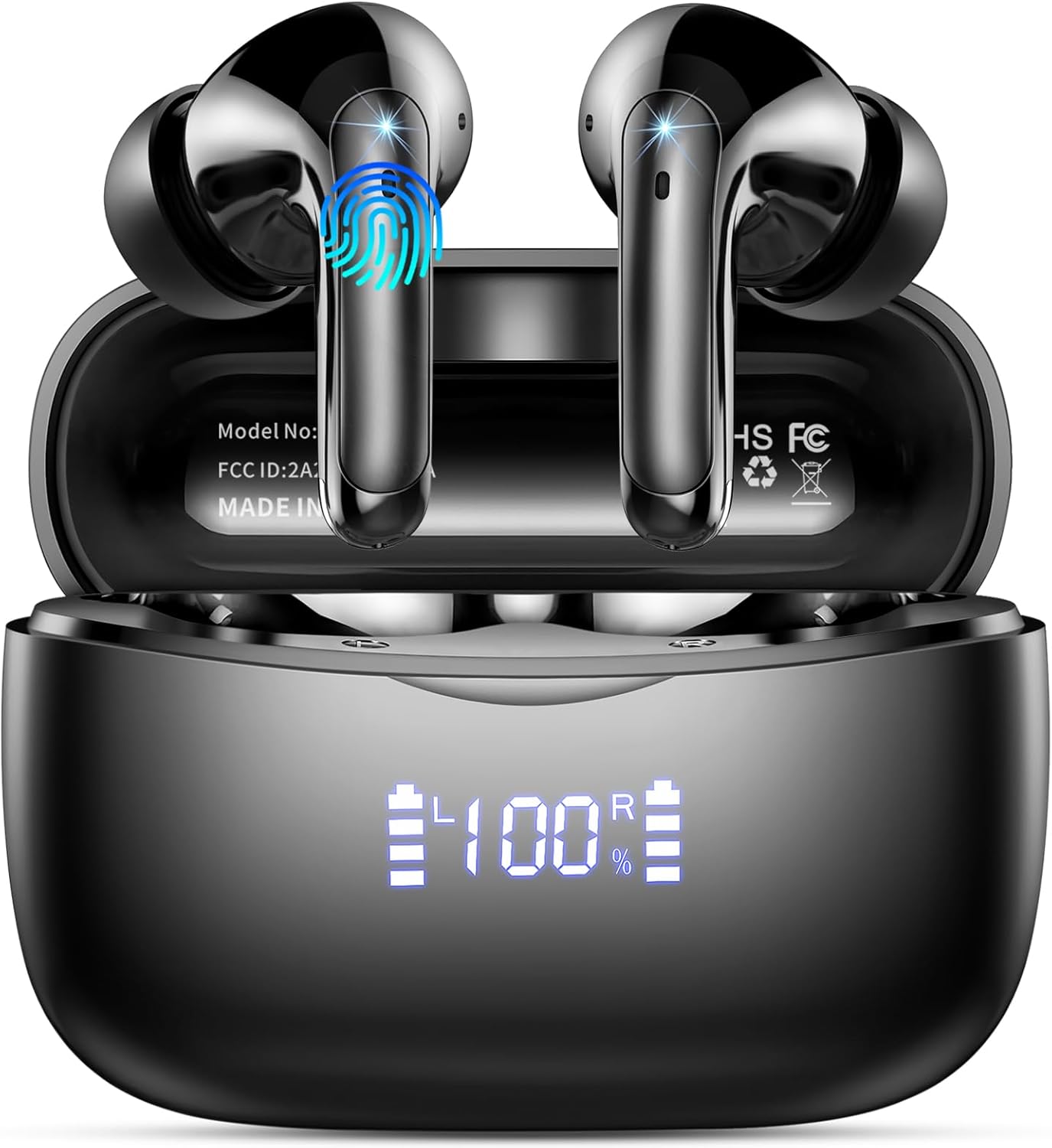 Wireless Earbuds, Bluetooth 5.3 Headphones In Ear with 4 ENC Noise Cancelling Mi...