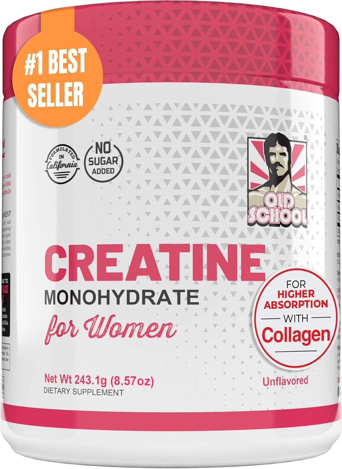 Old School Labs 5000mg Creatine Monohydrate Powder, Optimized Creatine for Women...
