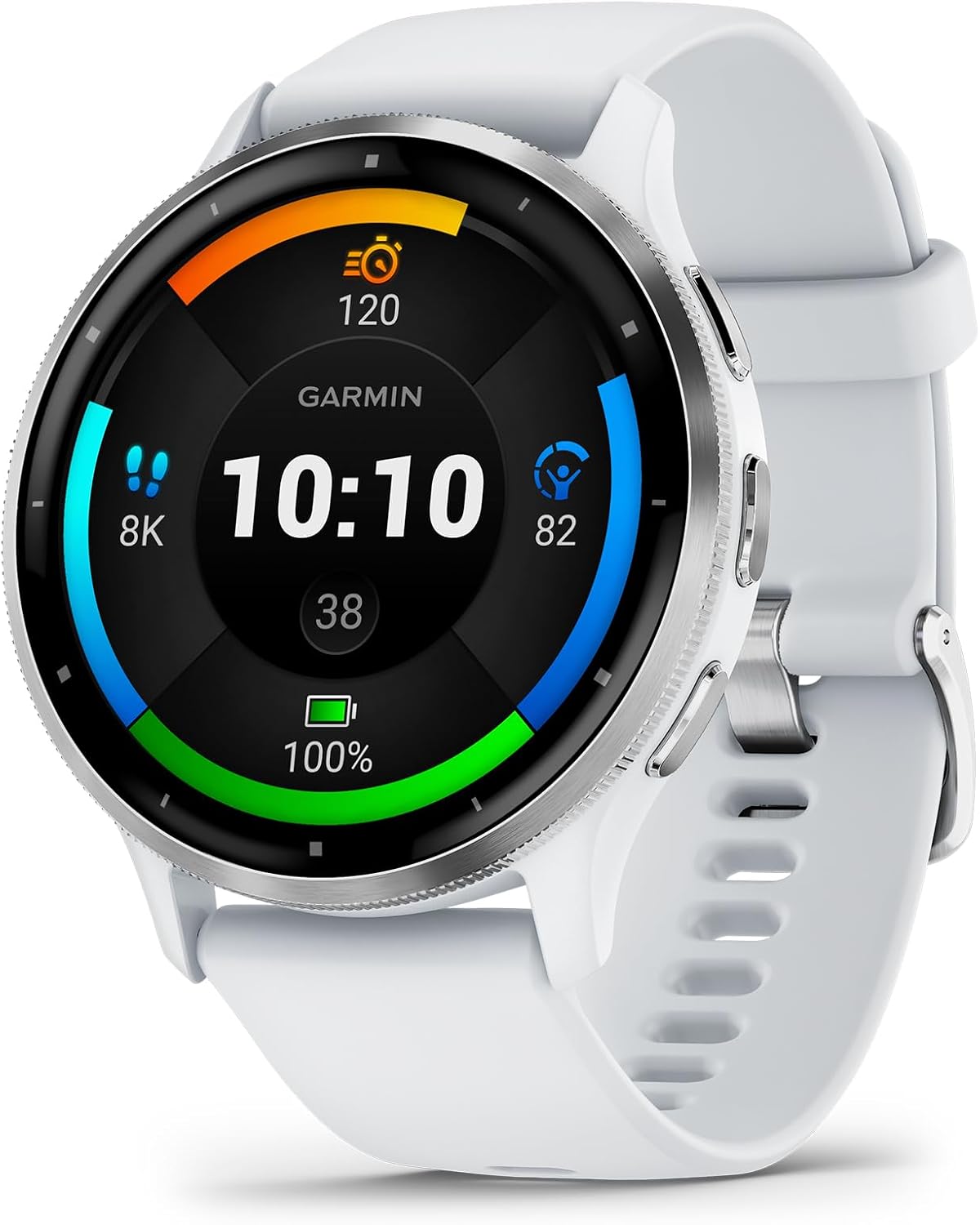 Garmin Venu 3, Special Smart Watch with Silver Stainless Steel Bezel, High-Quali...