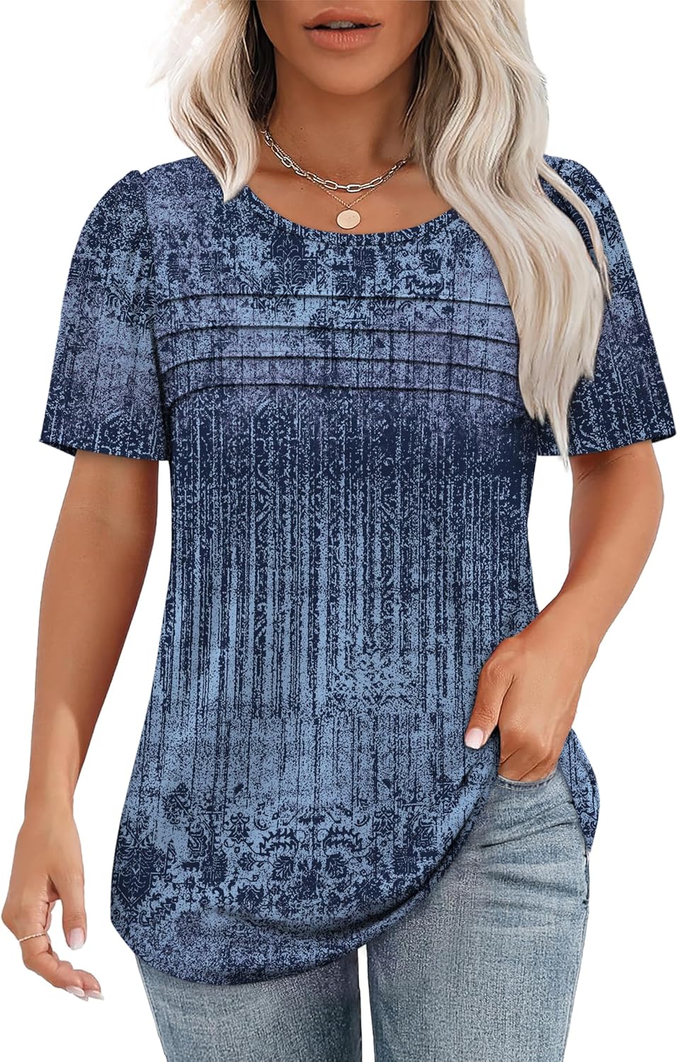 OFEEFAN Women's T-Shirts, Special Short Sleeve Tops, Innovative Dressy Casual Bl...
