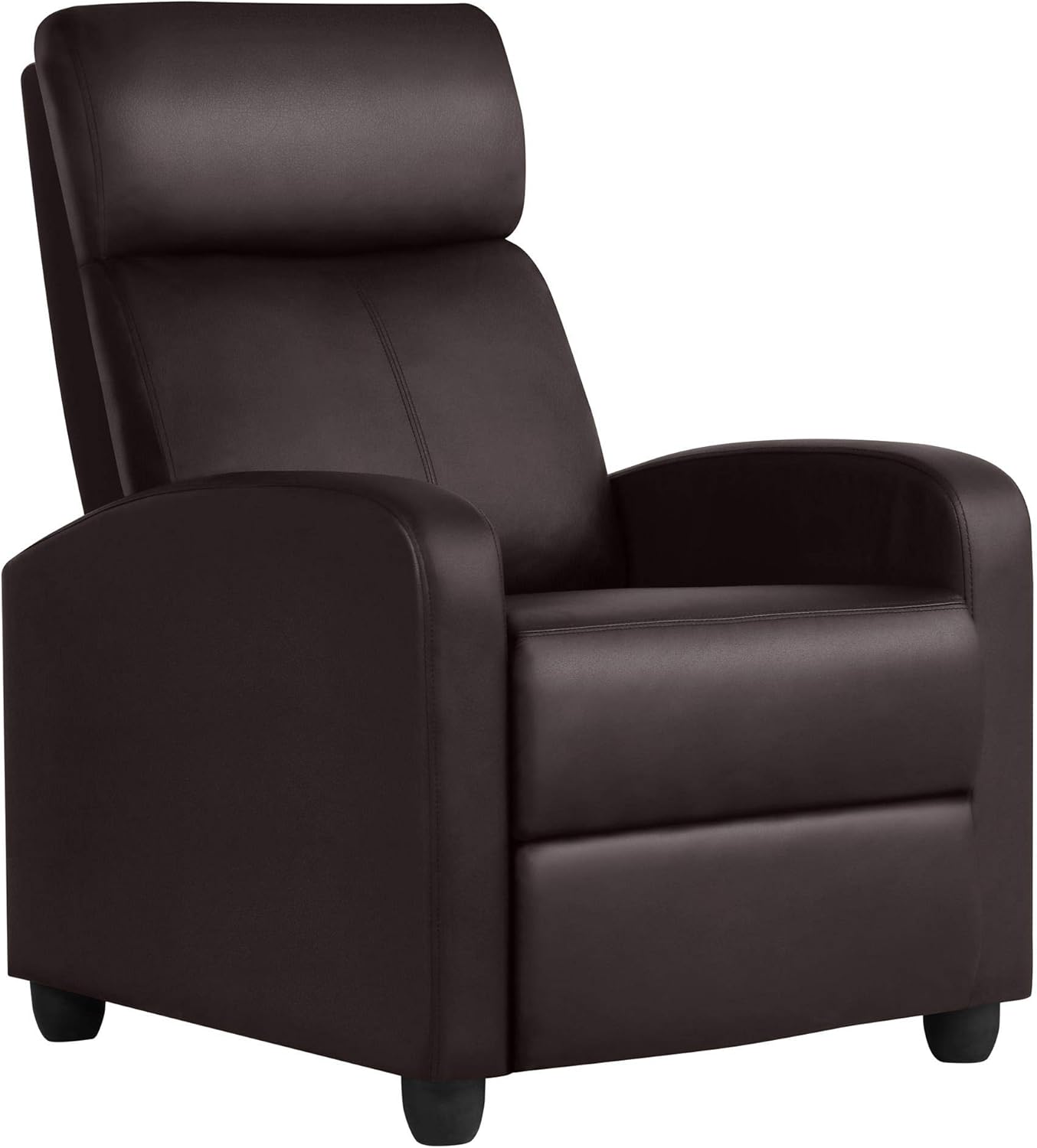 Yaheetech Recliner Armchair Single Padded Seat PU Leather Sofa Lounge Seating Ad...