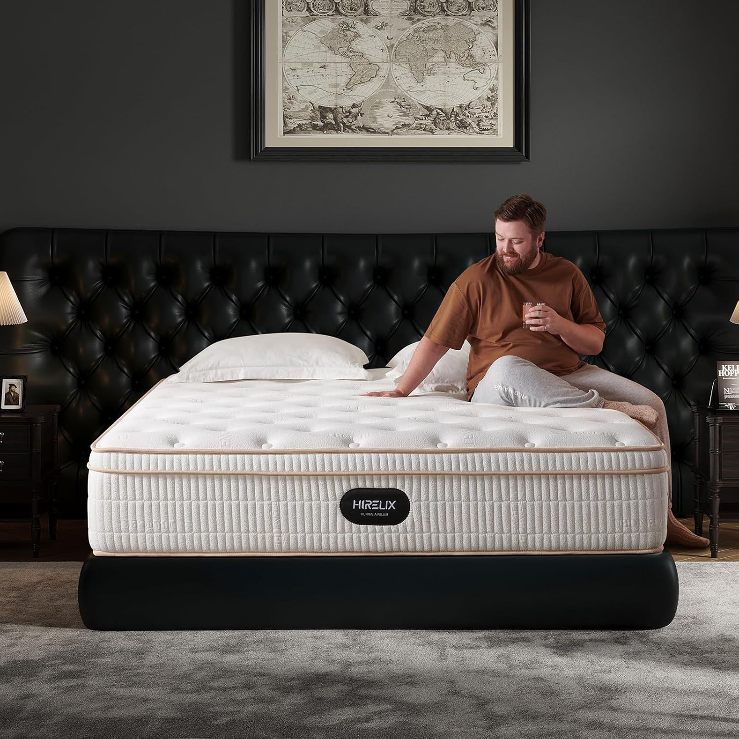 14 Inch Queen Hybrid Mattress, Cooling Gel Memory Foam & Zoned Pocket Coils, Pre...