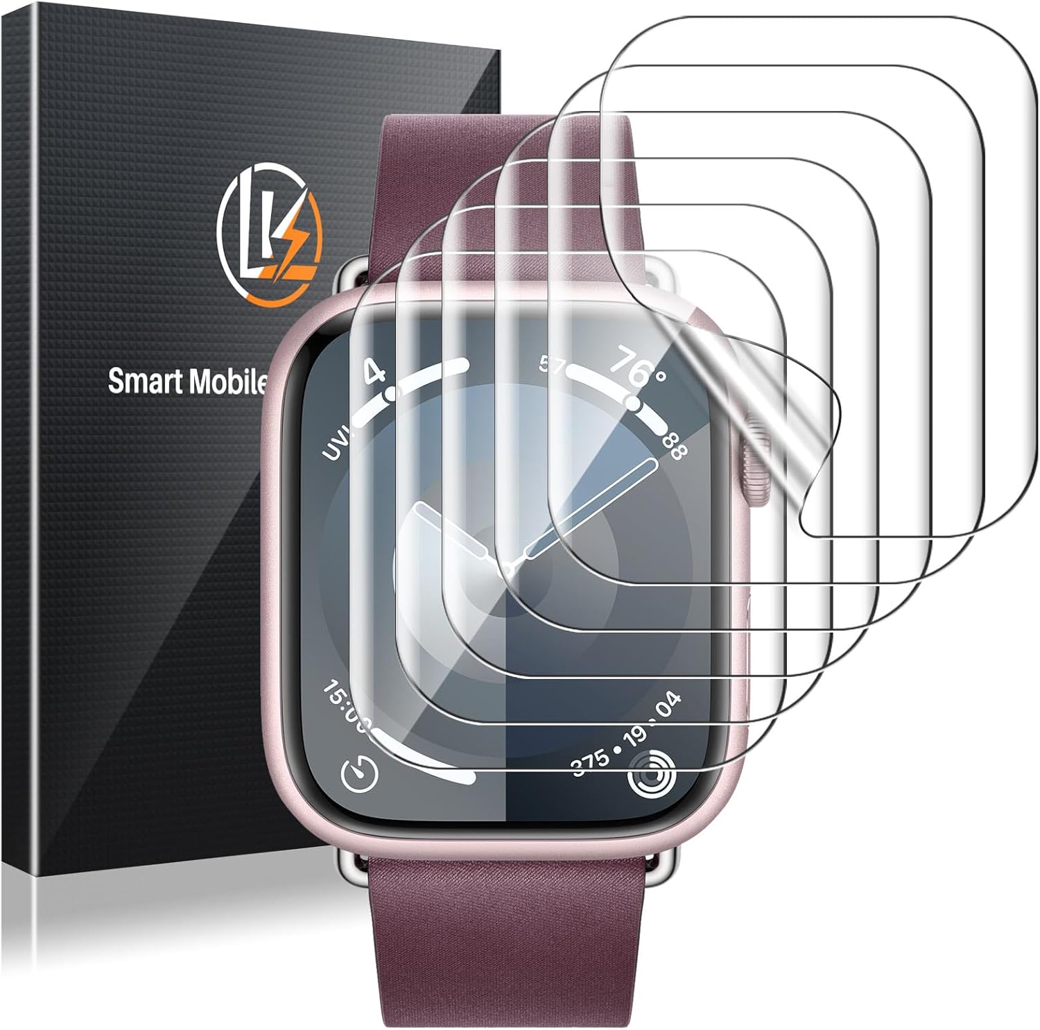 LK 6 Pack Screen Protector, Apple Watch Series 10 Screen Guard, High-Quality Scr...