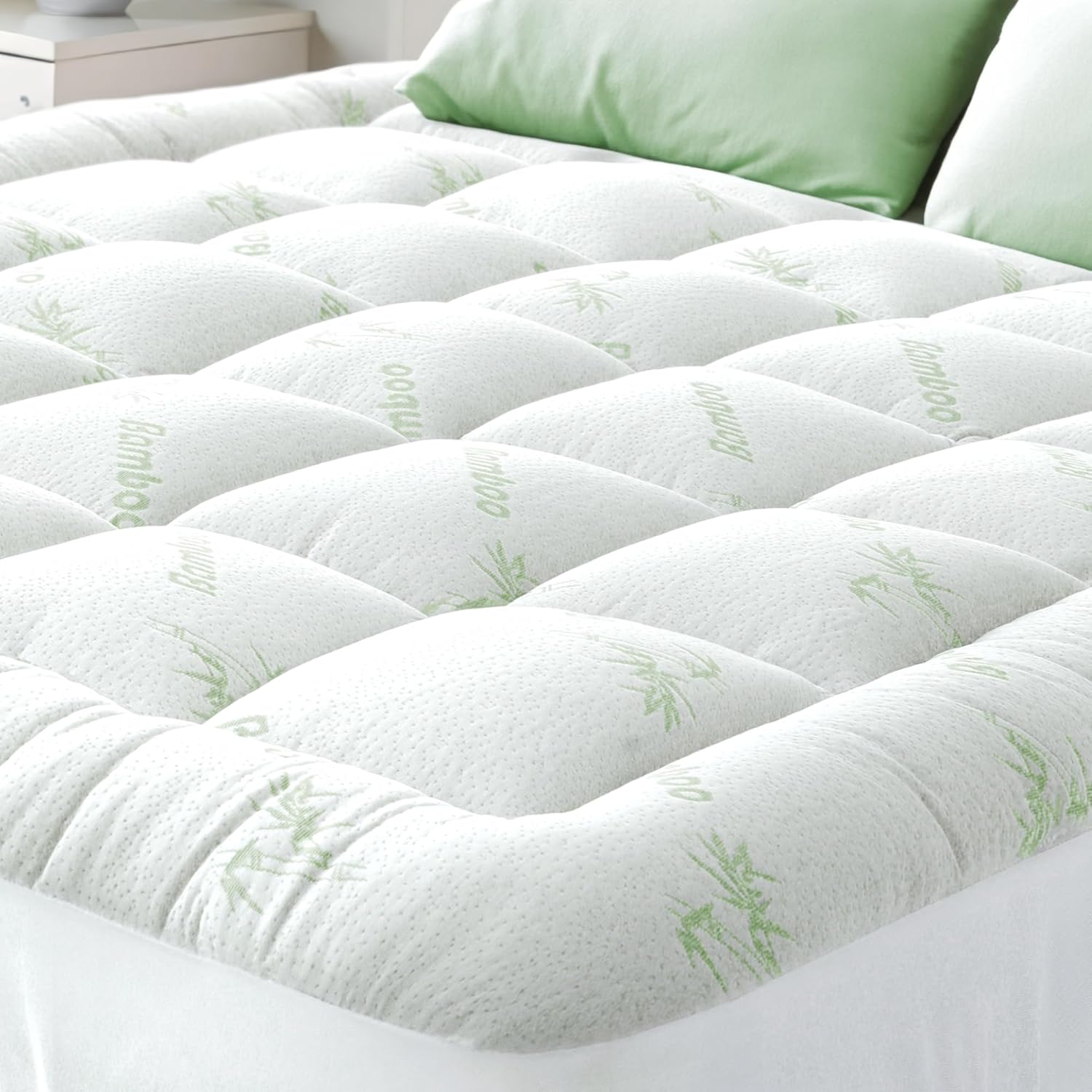 Niagara Bamboo Mattress Topper Kingsize Bed - Thick Cooling Breathable Pillow To...