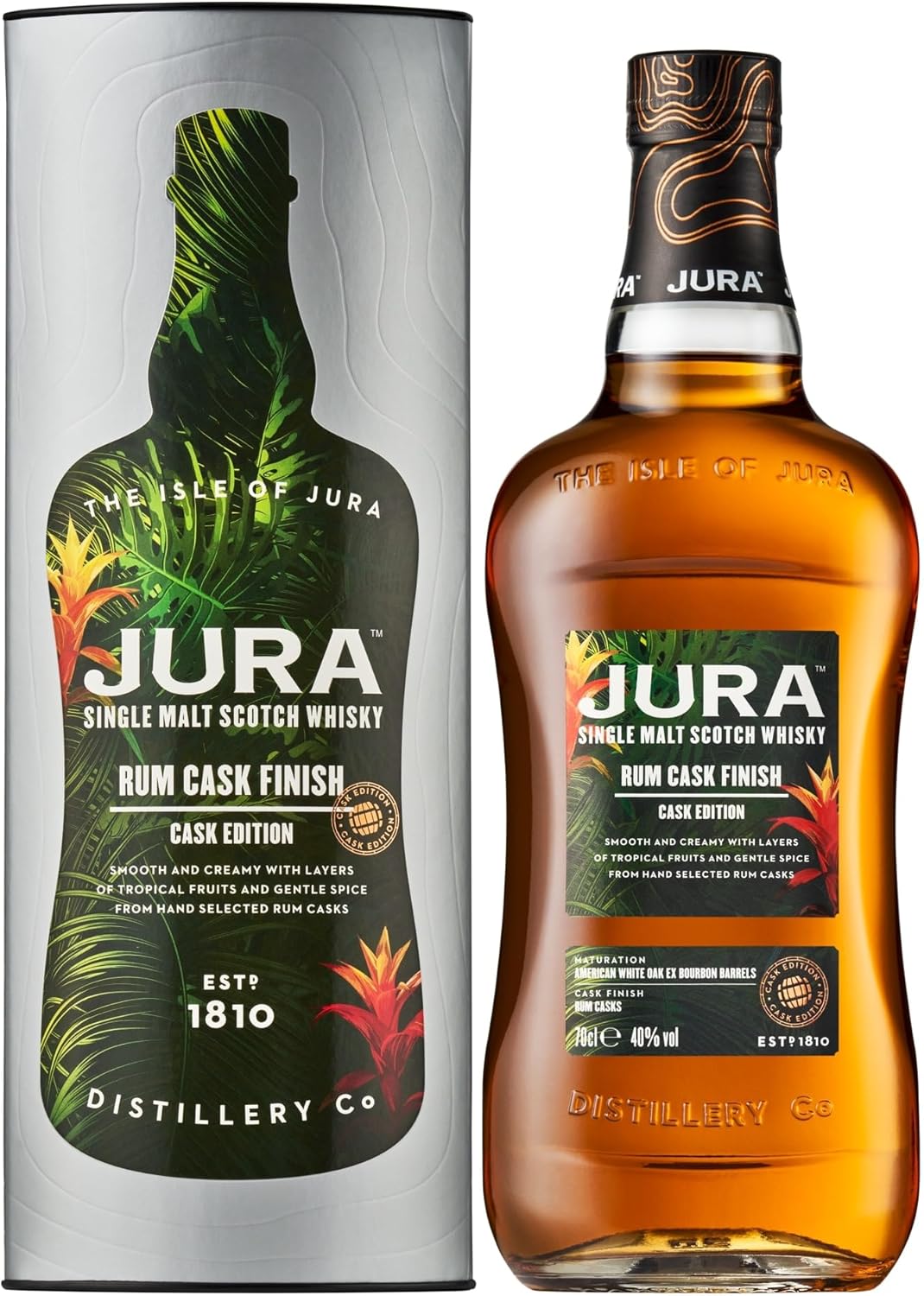 Jura Rum Cask Edition Single Malt Scotch Whisky 70cl | Fruity and Balanced 40% v...