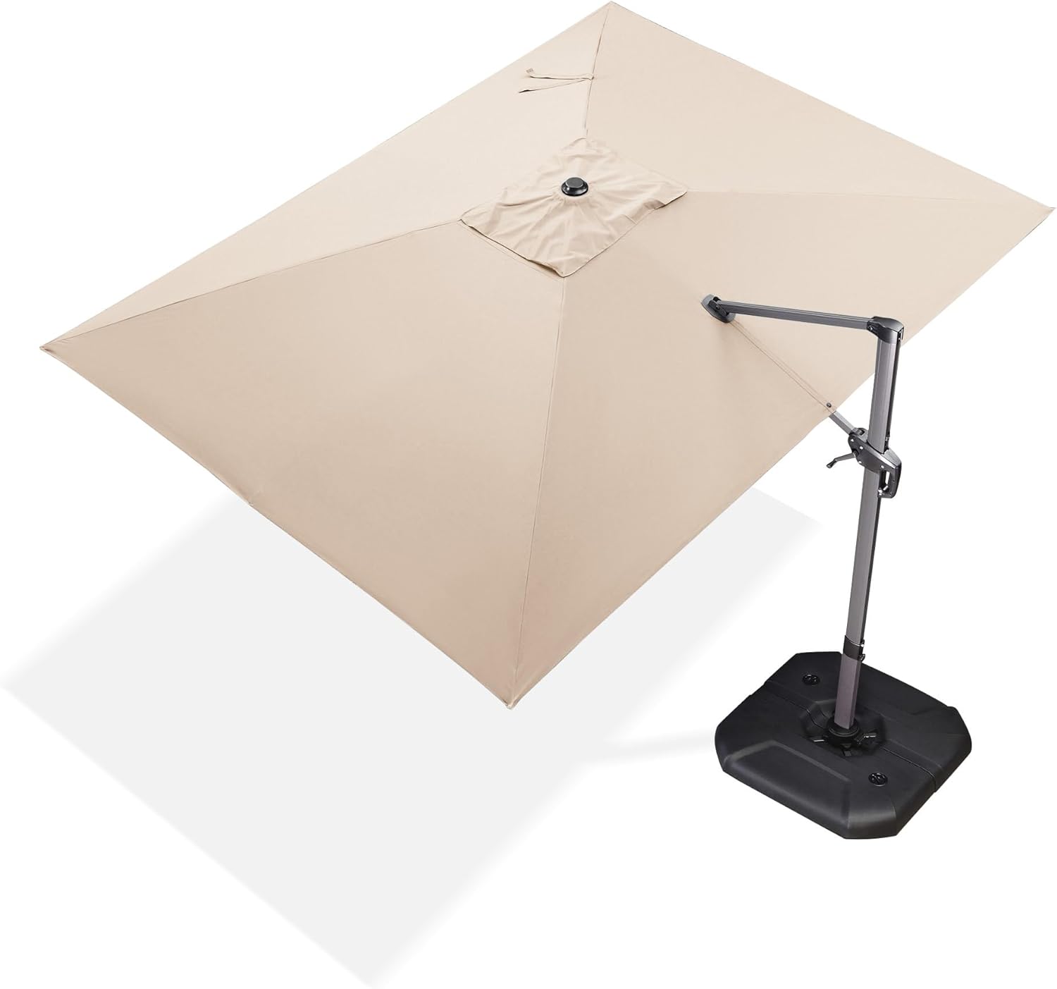 PURPLE LEAF 9' X 11.5' Patio Umbrella Outdoor Cantilever Rectangle Umbrella Alum...