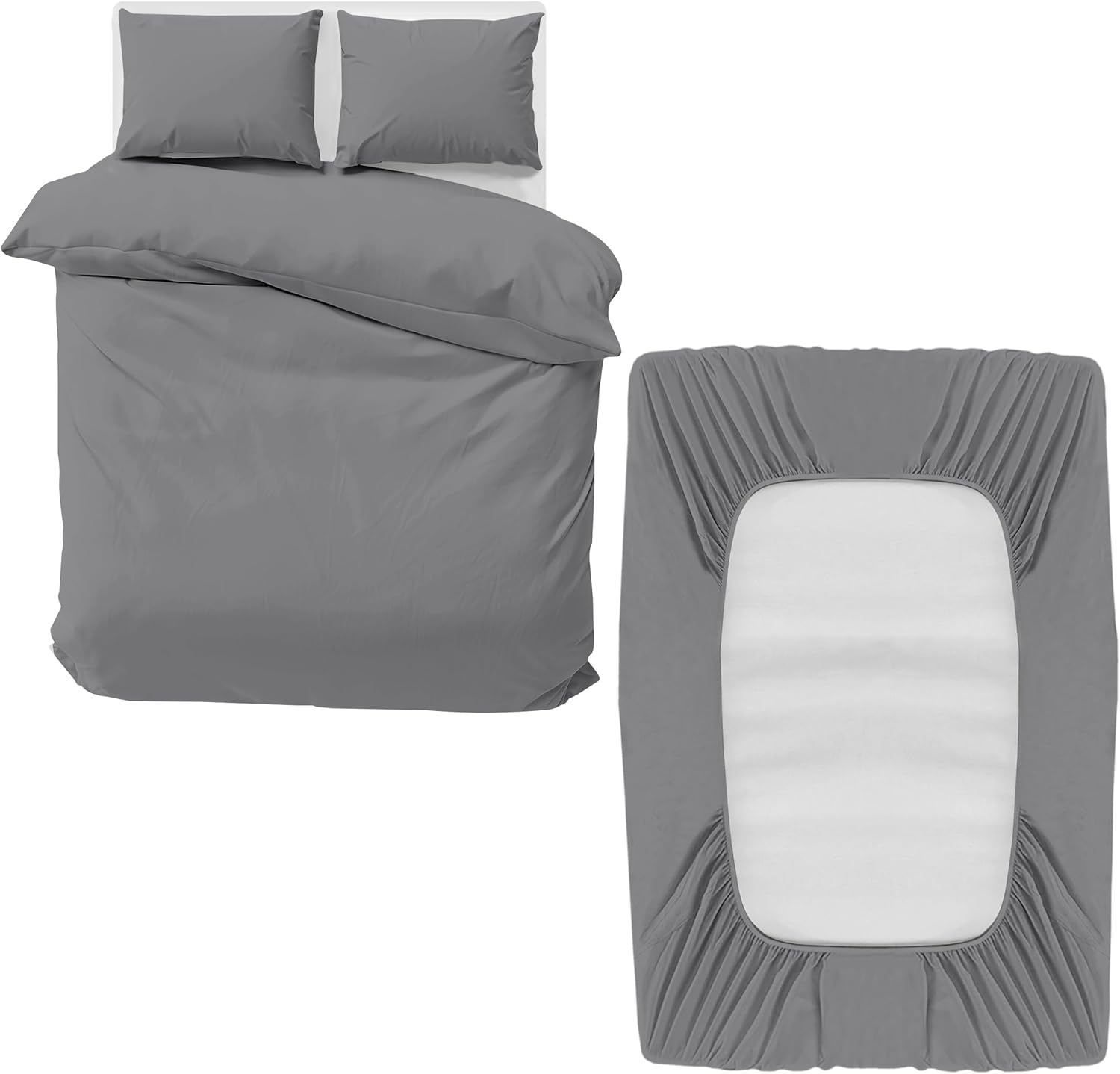 MOONLIGHT20015 King Bedding Set, Special 4 Piece Duvet Cover with Fitted Sheet,...