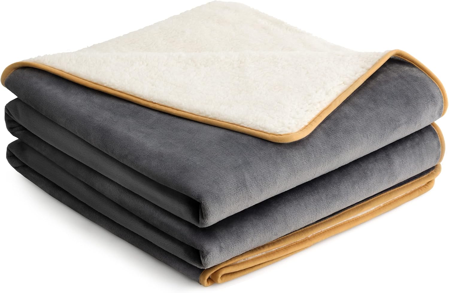 Lesure Waterproof Fleece Blanket Washable - 152x203cm Ultra Soft Grey Throw Over...