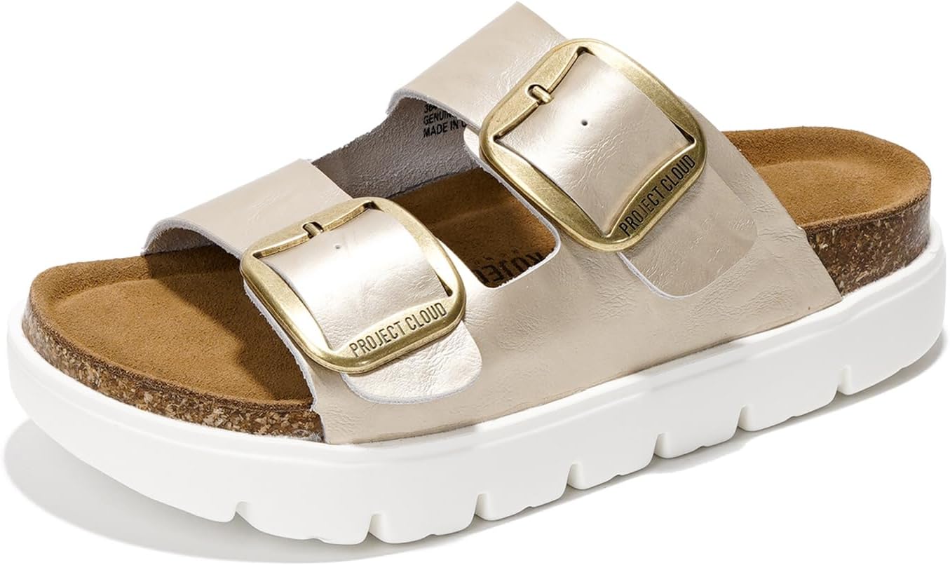 Special Project Cloud Genuine Leather Platform Sandals, Unique Women's Footwear...