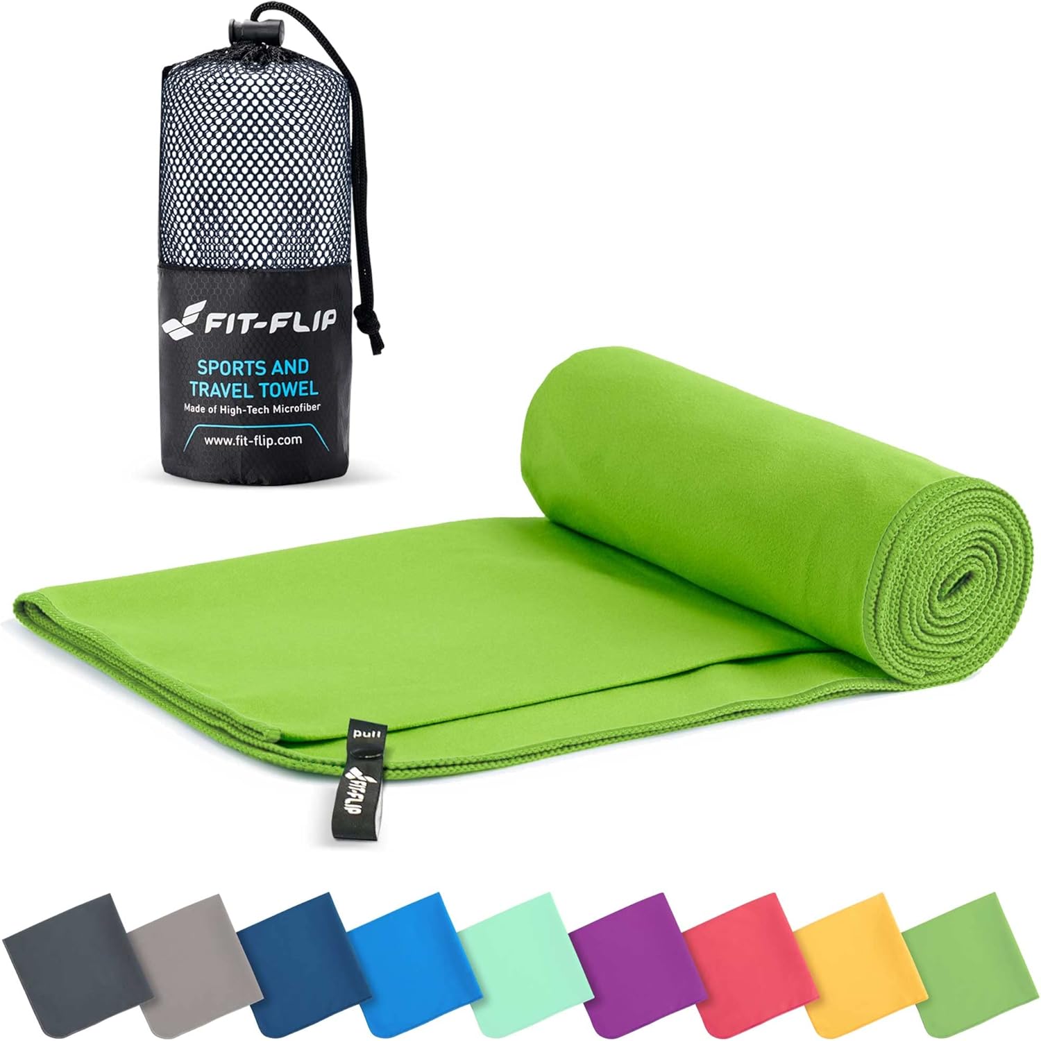 High-Quality Fit-Flip Microfibre Towel, Specially Designed Compact Towel, Ultra...