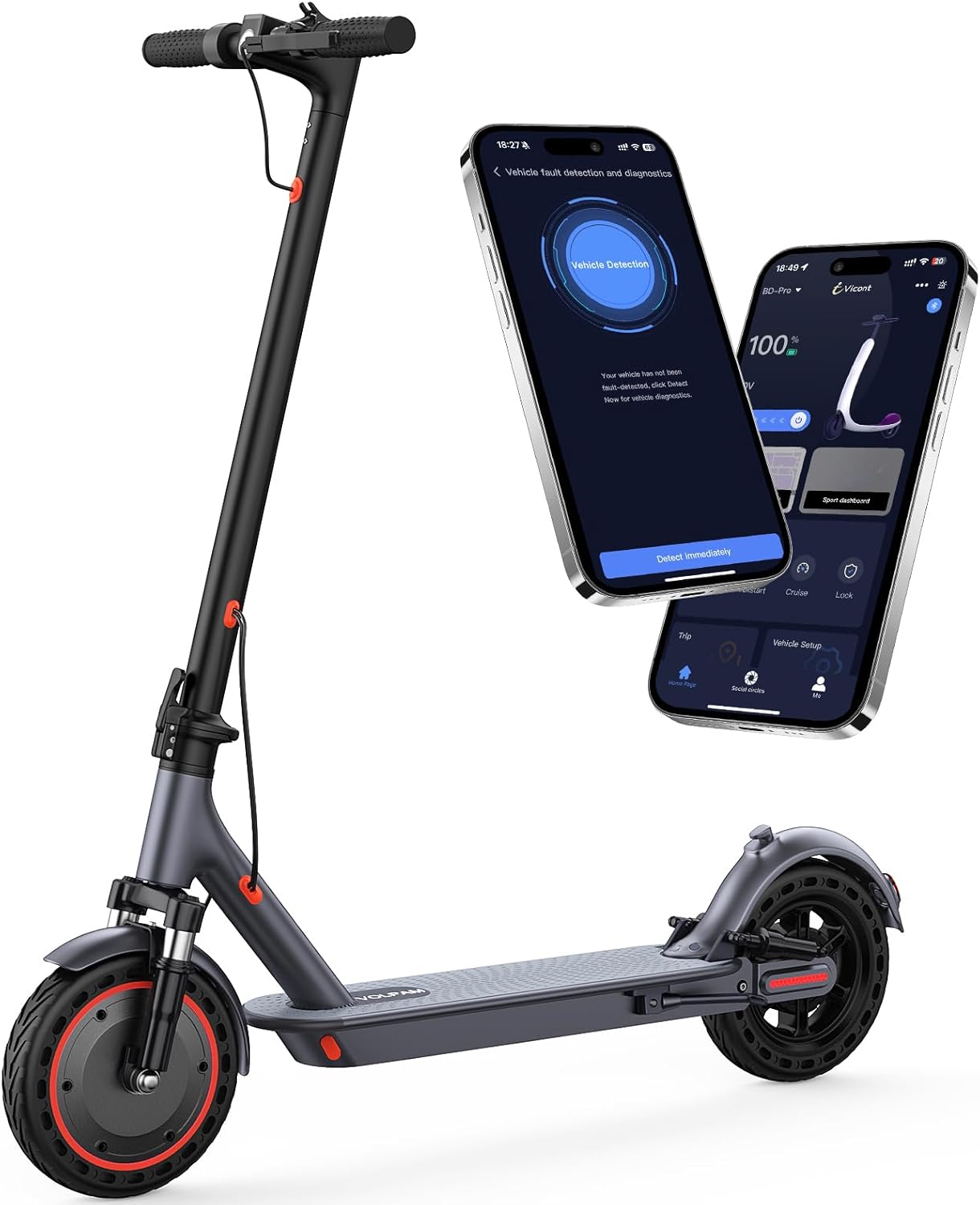 VOLPAM Electric Scooter, 350W/500W, 8.5"/10" Tires...