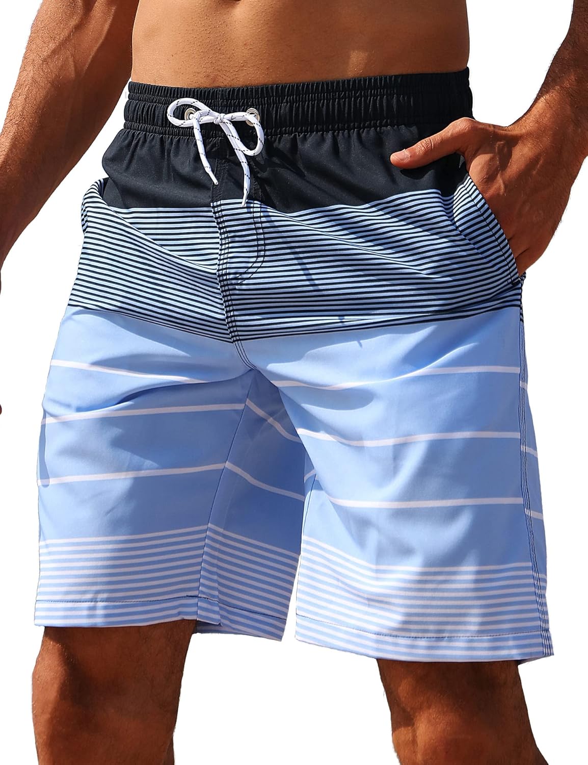 ELETOP Men's Swim Trunks Quick Dry Bathing Suit Swimming Board Shorts Mesh Linin...