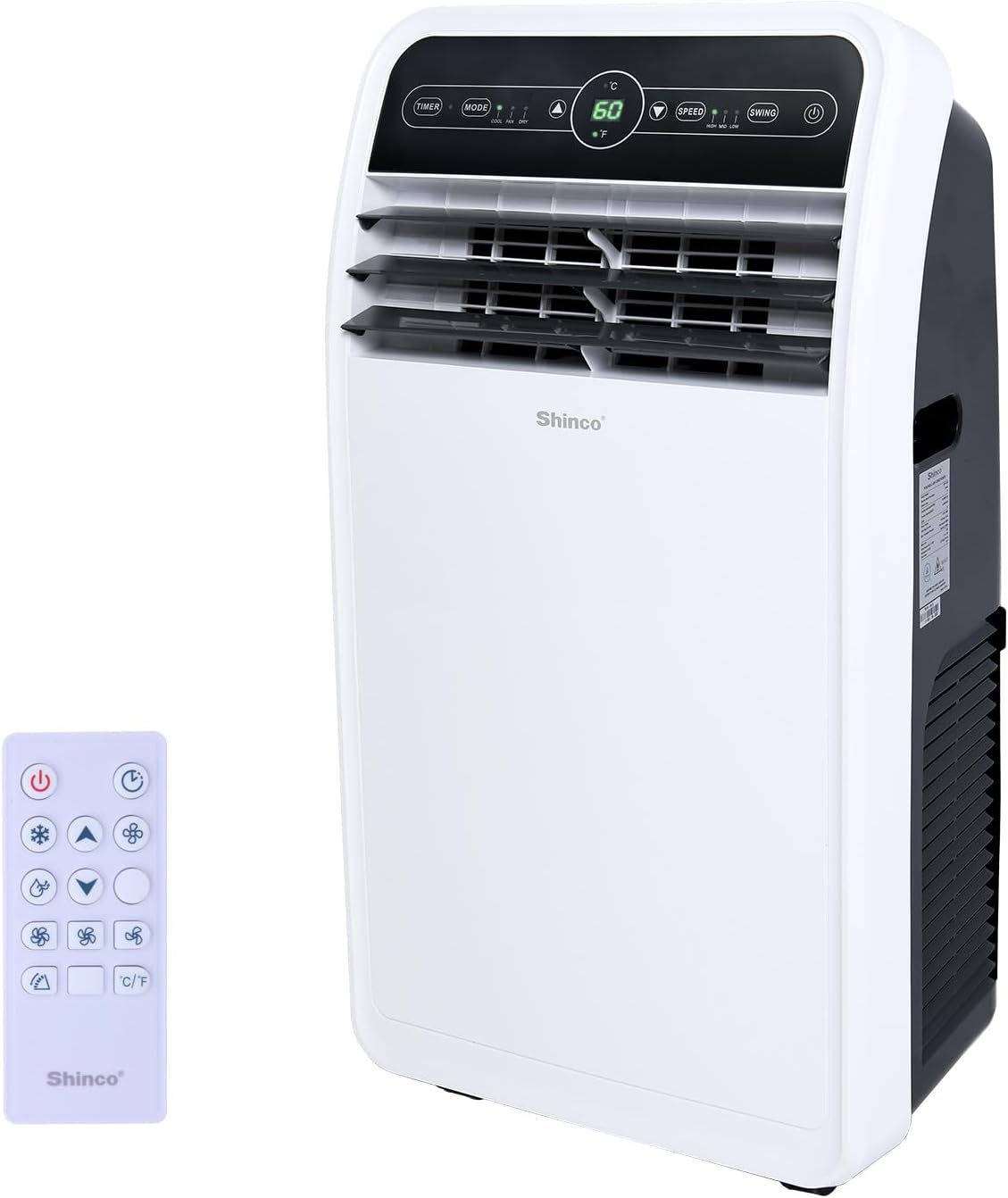 Shinco 12,000 BTU Portable Air Conditioner, Portable AC Unit with Built-in Cool,...