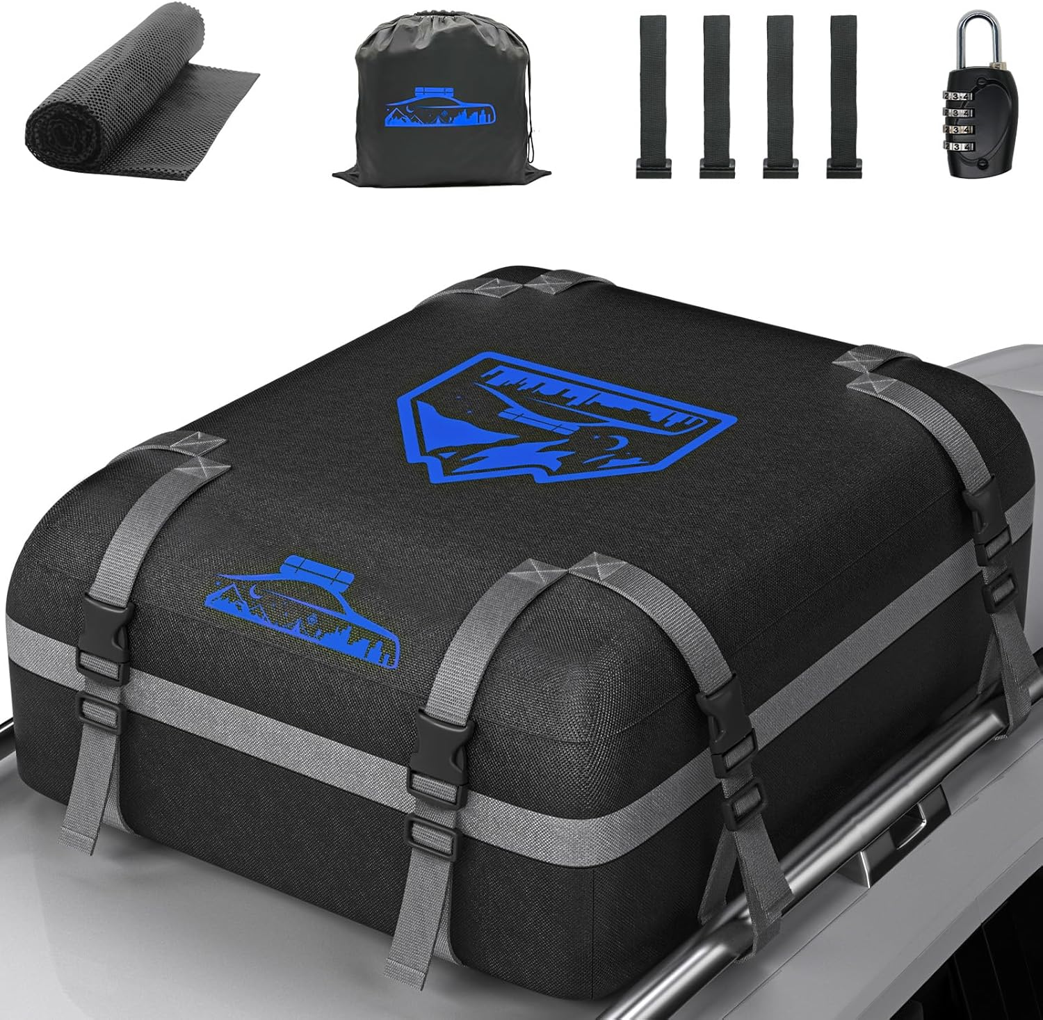 BOYUJK Car Roof Bag, Special Waterproof 1000D Roof Box with No Rack Needed, Affo...