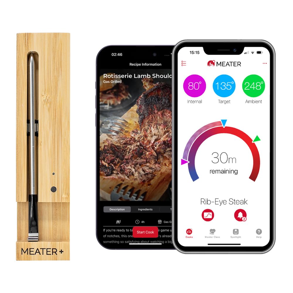 MEATER Plus | 50m Long Range Smart Wireless Meat Thermometer for The Oven Grill...