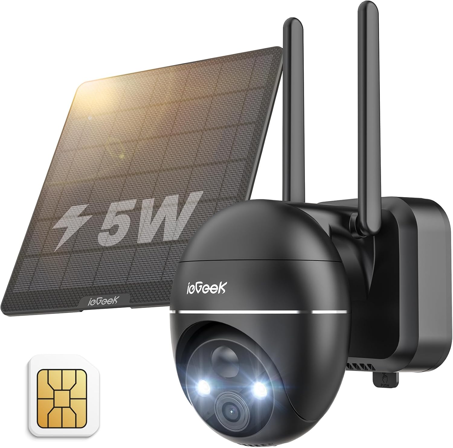 ieGeek 3G/4G LTE Cellular Solar Security Camera, Special Outdoor CCTV Camera Sys...