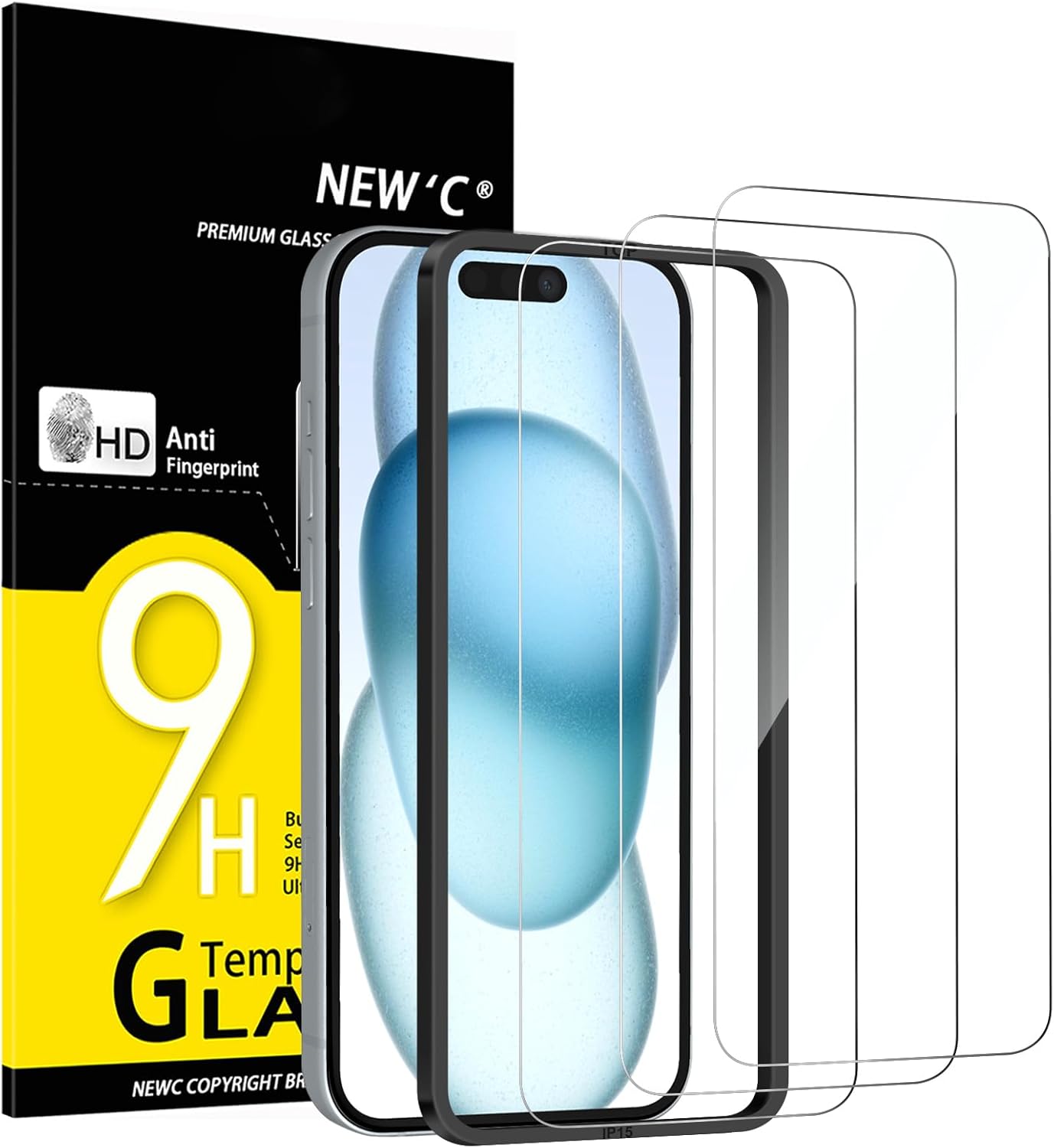 High-Quality NEW'C 3 Pack Screen Protector, Specially Designed for iPhone 16 & i...