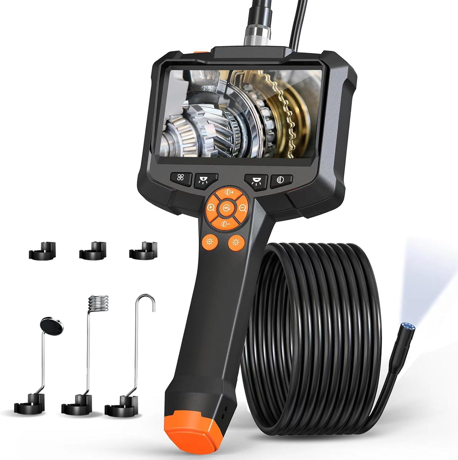 Endoscope Inspection Camera, AOPICK 4.3'' IPS Screen 1080P HD Digital Borescope...