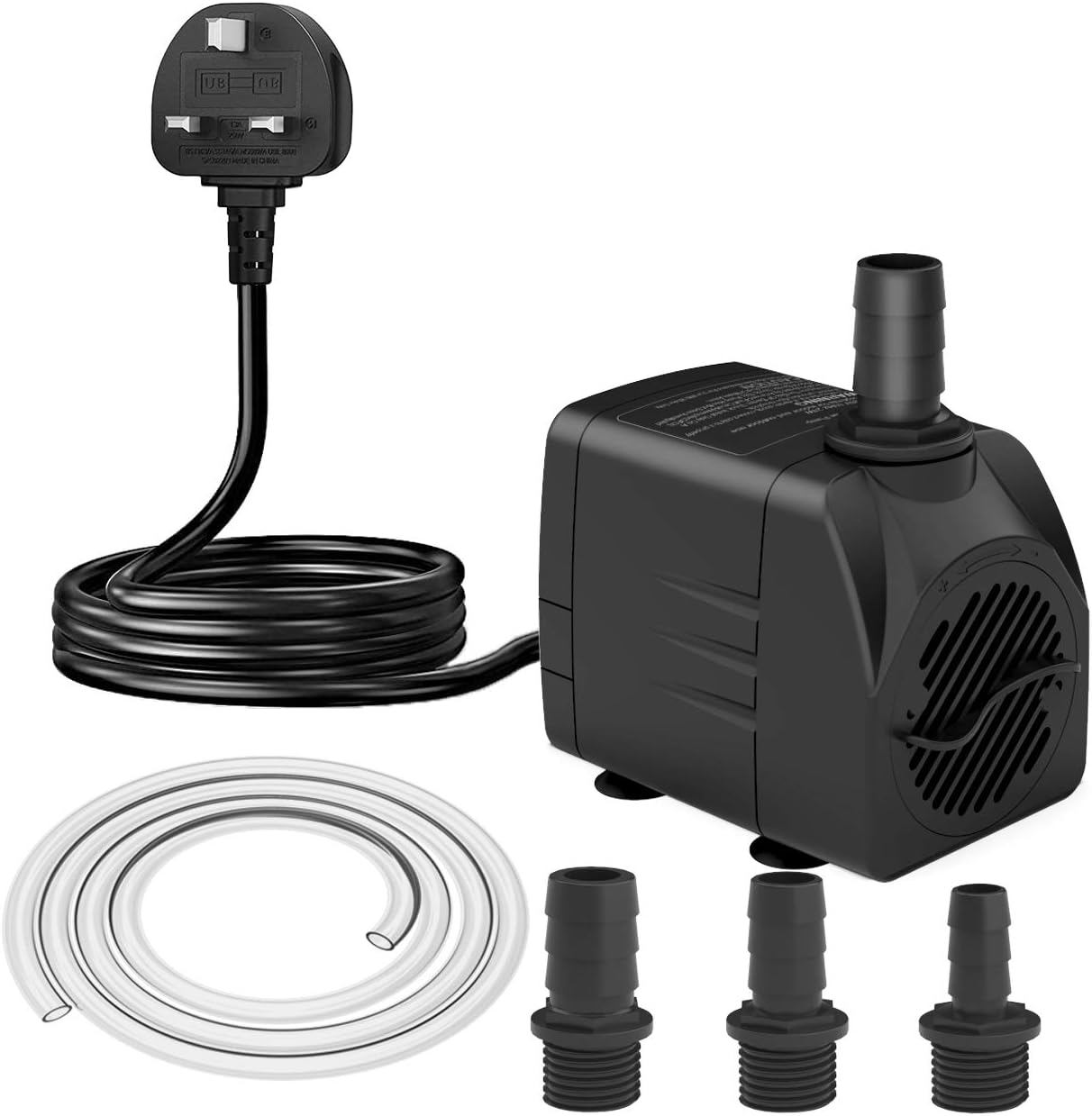 Knifel Submersible Pump 1500L/H 25W Dry Burning Protection with Ultra Quiet Desi...