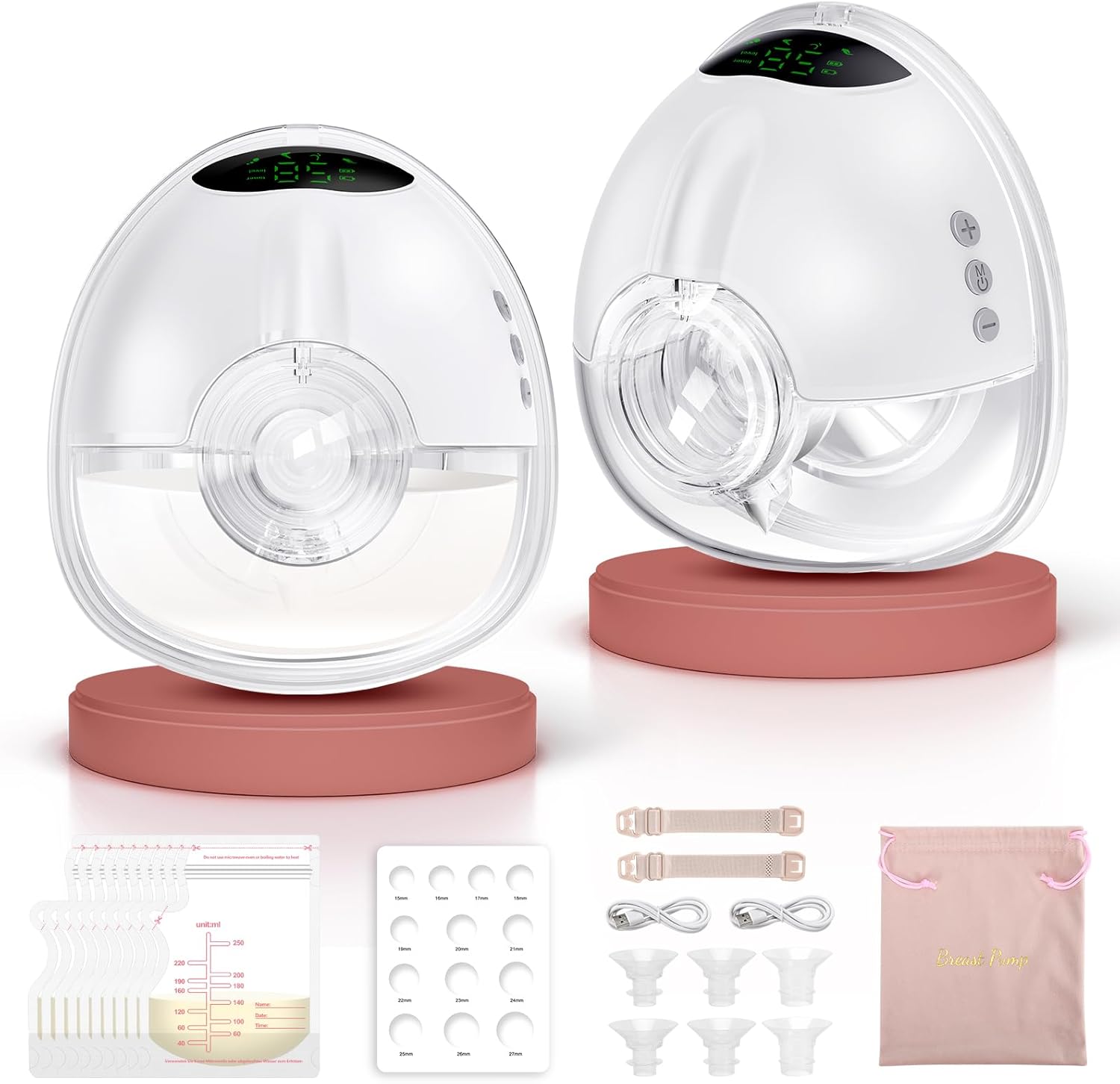 Lulia Electric Breast Pump Hands Free, Wearable Breast Pump with 4 Modes 9 Level...