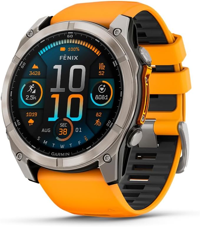 Garmin fēnix® 8 – 51 mm, AMOLED, Sapphire, Premium Multisport GPS Smartwatch, Lo...