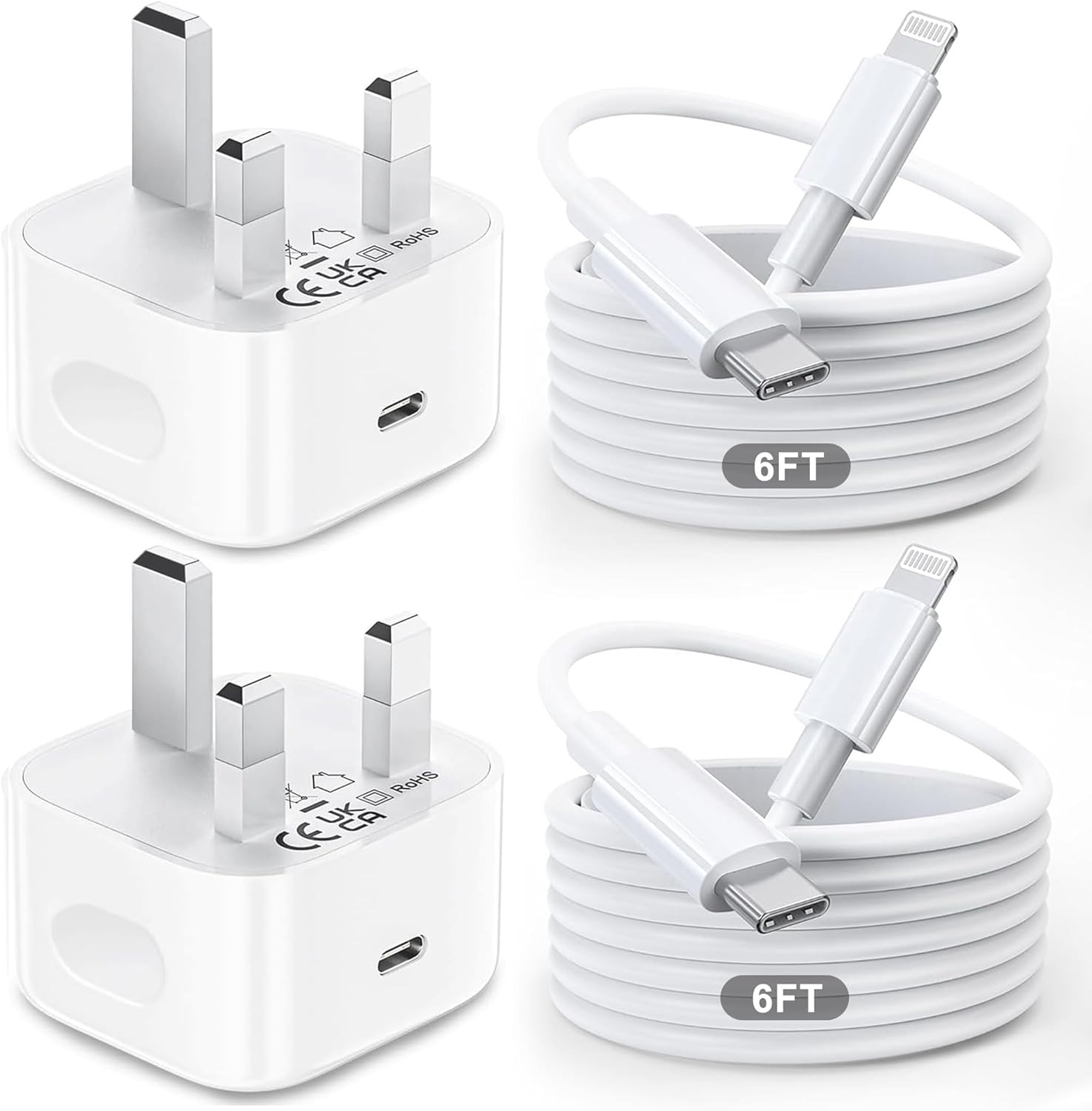 for iPhone Charger Fast Charge [MFi Certified] 2PACK 20W for Apple Charger with...