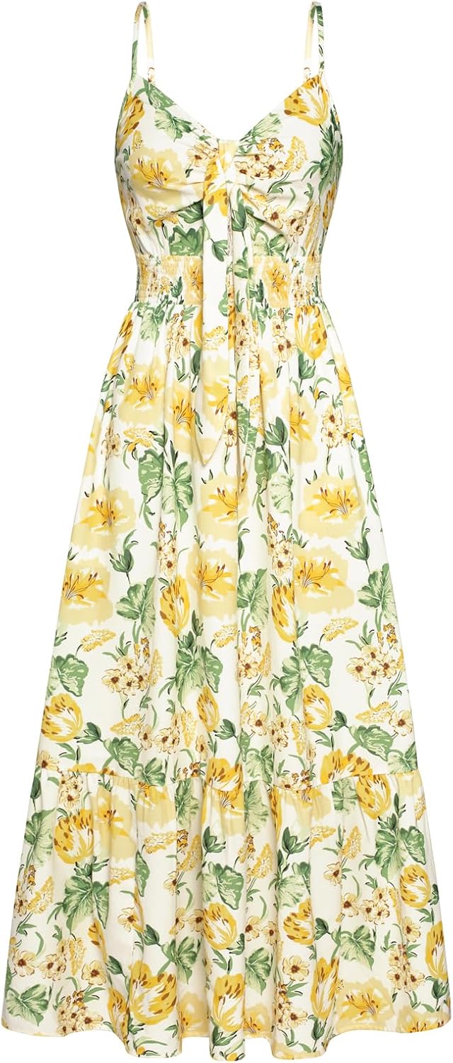 Elegant GRACE KARIN Women's Maxi Dress, Stylish Summer Maxi Dress with Floral Ti...