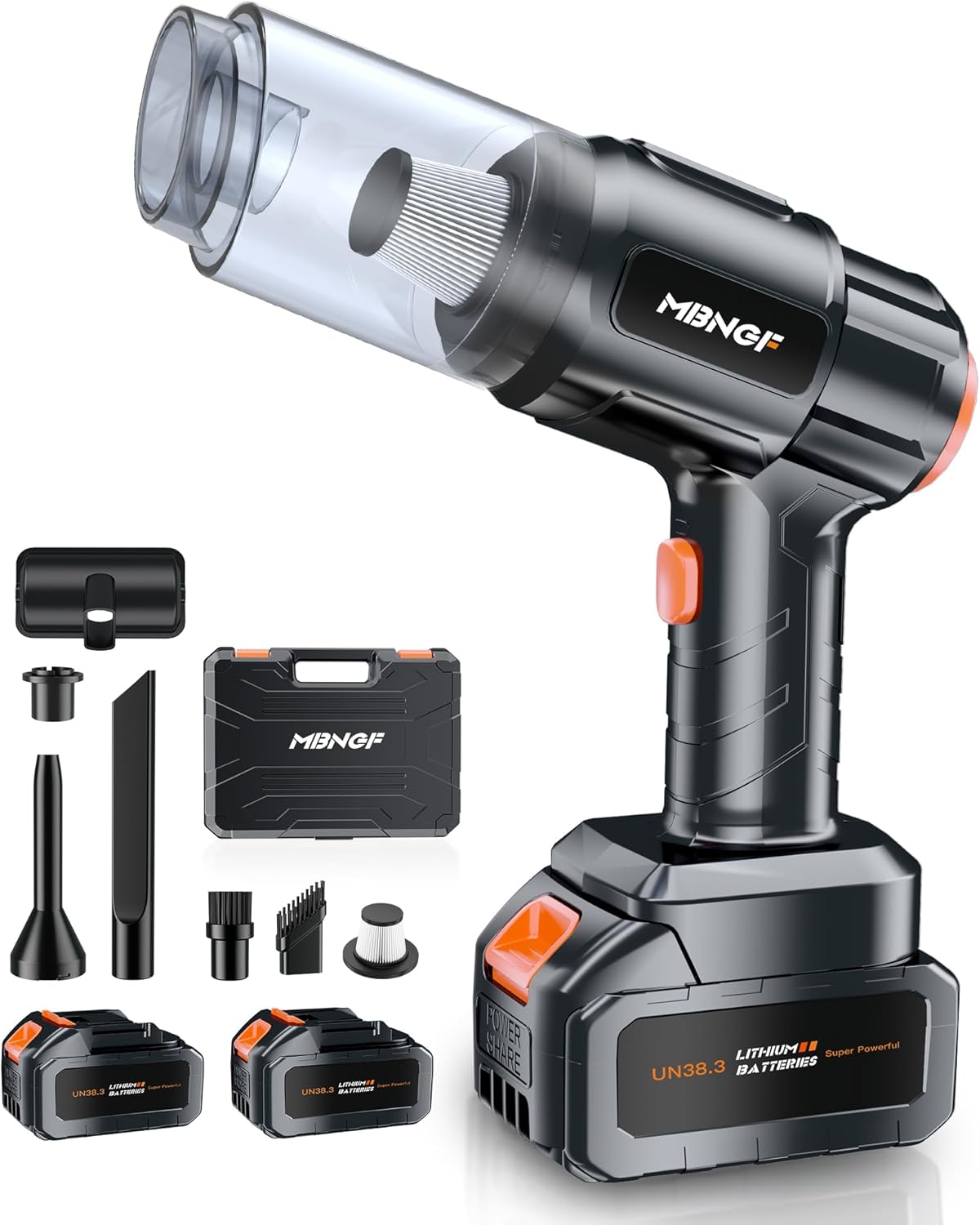 High-Performance Car Vacuum, Powerful Portable Cordless Vacuum Cleaner, Compact...