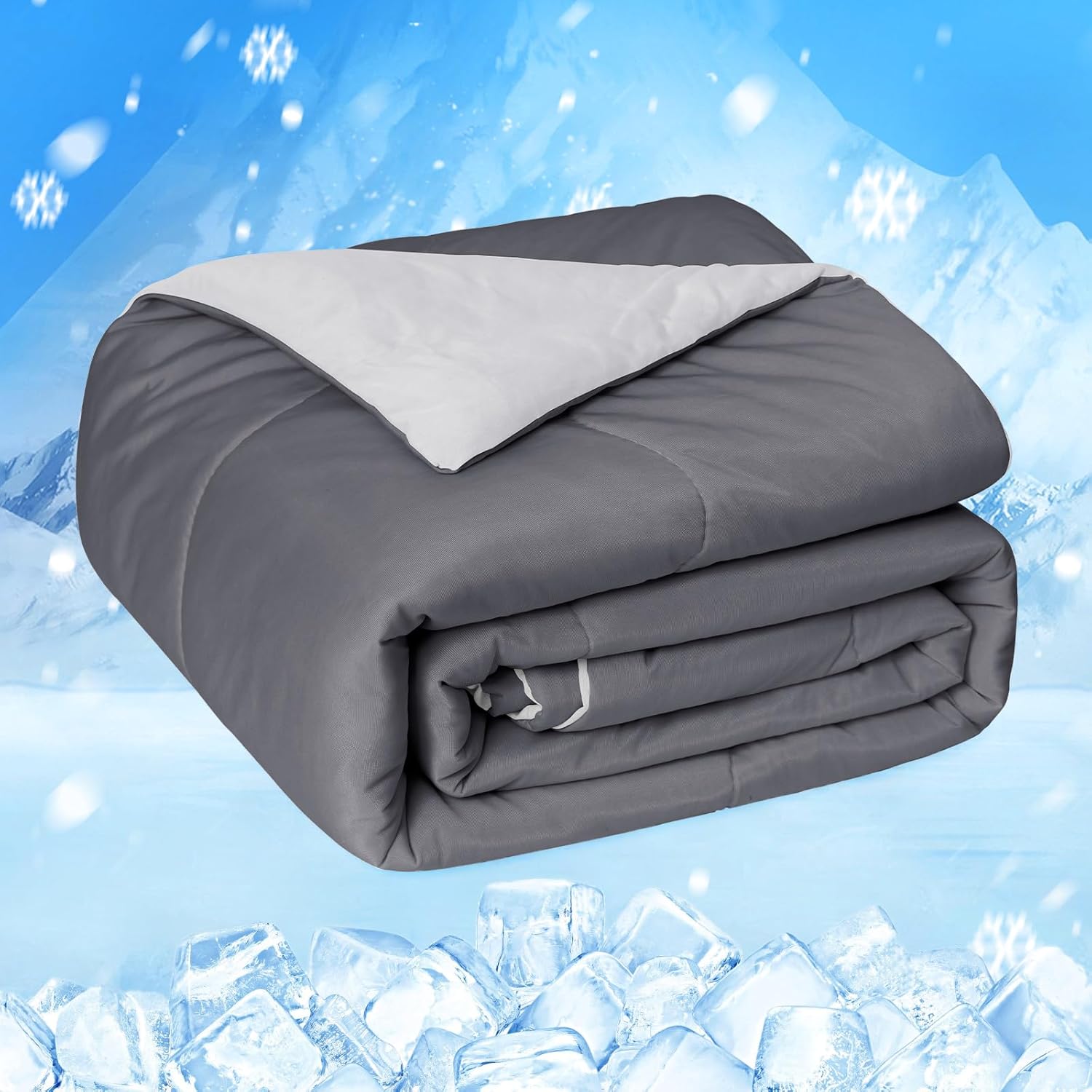 HOMFINE Cooling Comforter Japanese Double-Sided Cold Tech Fabric Cooling Blanket...