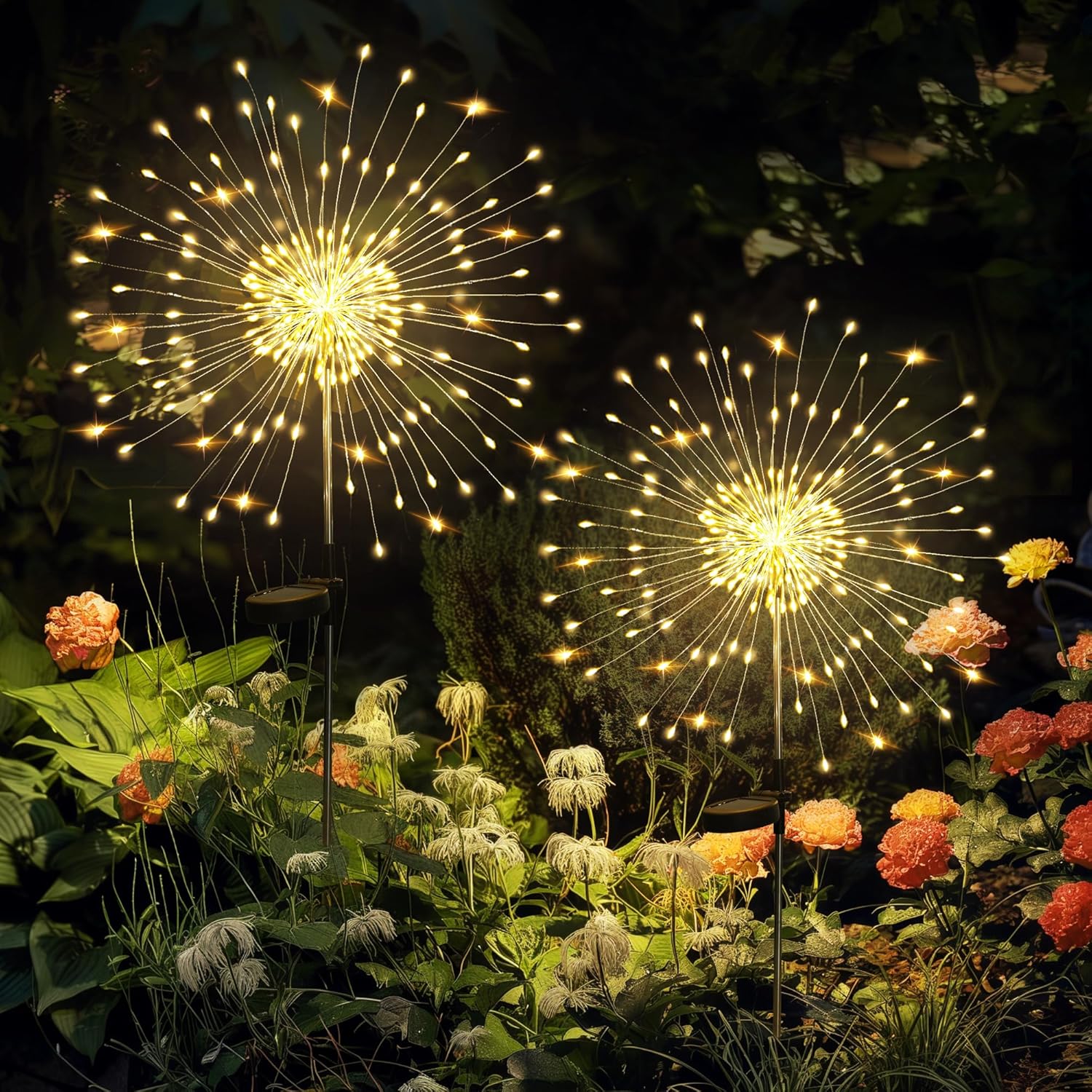 GIGALUMI Garden Outdoor Decor Lights 120LED 2Pack, Solar Garden Lights for Yard...